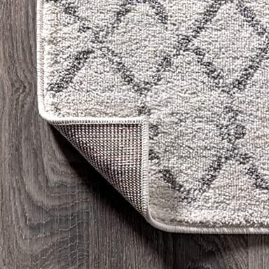 JONATHAN Y Boho Vintage Diamond Cream/Gray Indoor Area Rug 8X10 ft, Moroccan Hype for Living Room, Bedroom, Kitchen, Office, Easy-Cleaning, High Traffic, Pet-Friendly, Non-Shedding (MOH101B-8) - Image 4