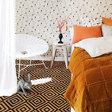 Ridota Reversible Mats, Outdoor Patio Rugs, Plastic Straw Rug, Modern Area Rug, Floor Mat for Outdoors, RV, Patio, Backyard, Deck, Picnic, Beach, Trailer, Camping (Diamond Black & Brown, 5' x 8') - Image 6