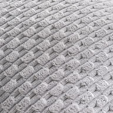 Cozoomy Set of 4 Neutral Decorative Throw Pillow Covers 18x18 Inch Corduroy Pillow Covers for Bed Couch Sofa Living Room Soft Square Cushion Cases - Image 5