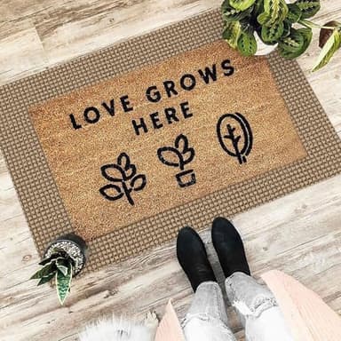 EARTHALL Woven Area Rug 2x3 Ft Washable Rugs for Entryway Braided Non Slip Throw Rugs Door Mat Indoor Outdoor Entrance Small Cotton Woven Carpet for Kitchen Foyer Front Door, Orange/Tan/Brown - Image 6