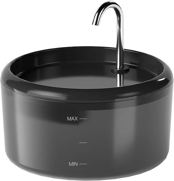 Cat Water Fountain for Cats Indoor: 80oz/2.4L Cat Fountains for Drinking - Quiet Pet Watering Bowls for Cats Inside - Black Kitten Waterer Supplies - for Small and Medium Animals - Image 1