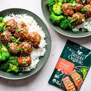 Simply Organic Teriyaki Marinade Mix, Vegan Friendly, Kosher, USDA Certified Organic, Gluten Free & Non-GMO, 0.99 Ounce (Pack of 12) - Image 5