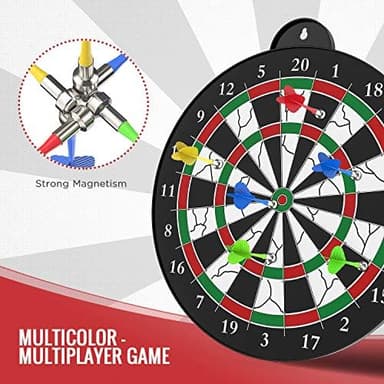 Magnetic Dart Board - 12pcs Magnetic Darts - Excellent Indoor Game and Party Games - Gifts for 5 6 7 8 9 10 11 12 Year Old Boy Kids - Image 7