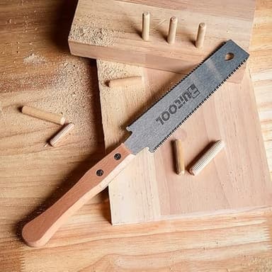 RUITOOL Japanese Hand Saw 6 Inch Double Edge Sided Pull Saw Ryoba SK5 Flexible Blade 14/17 TPI Flush Cut Beech Handle Wood Saw for Woodworking Tools - Image 4