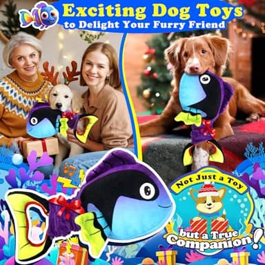 Squeaky Dog Toys for Aggressive Chewers -Suitable for Large Breeds-Chew Toys for Puppy Teething-Dog Toys to Keep Them Busy -Crinkle&Tug of War Play Indoor - Image 7