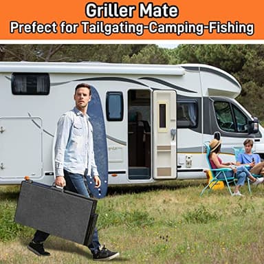 EUTRKei Grill Table for Blackstone Griddle, Portable Griddle Table with Caddy - Fit 17” or 22” Other Tabletop Grill, Foldable Ninja Grill Stand& Blackstone Griddle Stand for Outdoor Tailgating-Camping - Image 6