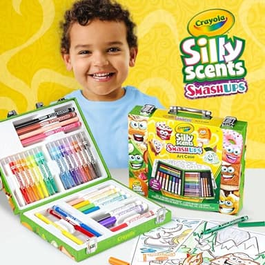 Crayola Silly Scents Mini Inspiration Art Case, Scented Crayons & Markers Set, Art Kit for Kids, Coloring Supplies, Travel Gifts for Kids, Ages 4+ - Image 3