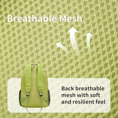 Shukiku 15 Inch Cool Backpack for Woman Man, 3 in 1 Removable, College Travel Daypack, Green Large - Image 6