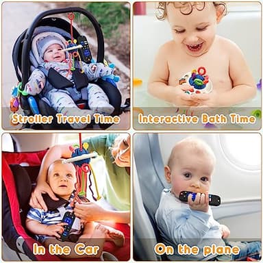 Sensory Montessori Baby Toys, Silicone Remote Control for Infant 6 12 Months, Toddler Educational Learning Travel Toys for Newborn Baby Shower Boy Girl Birthday Gifts Christmas Stocking Stuffers - Image 7