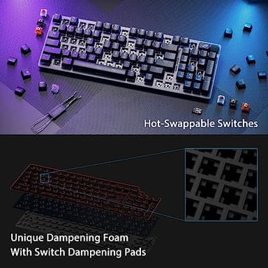 ASUS ROG Strix Scope II 96 Wireless Mechanical Gaming Keyboard – 96% Full-Size, Tri-Mode Connectivity, Hot Swappable Pre-lubed ROG NX Snow Linear Switches, PBT Keycaps, RGB, PC/Mac Support-Black - Image 4