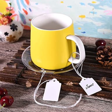 Brothersbox Price Tags with String Attached, 1000pcs White Marking Merchandise Strung Tags Writable Label Hang Tags for Pricing Gift Jewelry Clothing Yard Sale Garage Supplies 1.75 x 1.093 inch - Image 6