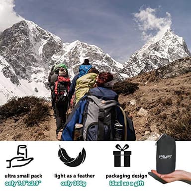 Frelaxy Sleeping Bag Liner, Adult Sleep Sack & Travel Sheets & Travel Sleep Sack for Backpacking, Hotel, Hostels & Traveling, Comfy & Easy Care Adults & Kids (Dark Gray - No Zipper) - Image 6