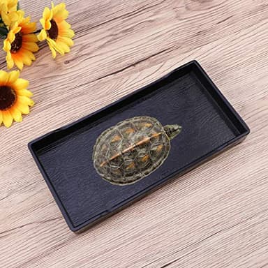 POPETPOP Reptile Water Dish : Plastic Reptile Water Bowl Bearded Dragon Food Bowl Food Dish Feeding for Turtles Lizards Snakes, 8.07x4.13x0.78inch - Image 7