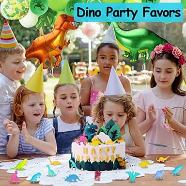 48Pcs Glow in Dark Mini Dinosaur Figures Birthday Party Favors Supplies Dino Cupcake Toppers Pinata Goodie Bags Stuffers Classroom Prizes Carnival Treasure Box Trinkets Bulk Toy Kids Goody Treat Gifts - Image 5