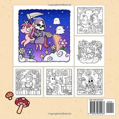 Spooky Cutie: Coloring Book for Adults and Teens Featuring Adorable Creepy Creatures in Cozy Hygge Moments for Relaxation (Cozy Spaces Coloring) - Image 2