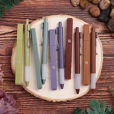 BLIEVE Aesthetic Highlighters and Gel Pens And Soft Tip, No Bleed Dry Fast Easy to Hold, for Bible Journaling Planner Notes School Office Supplies (Earthy) - Image 8