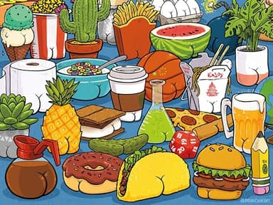 Ceaco - Brian Cook - Butts on Things - 500 Piece Jigsaw Puzzle - Image 2