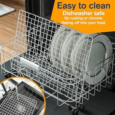 2PCS Cooling Racks for Cooking and Baking - 10" x 15"Heavy Duty Stainless Steel Wire Rack for Baking, Grilling, Roasting - Oven & Dishwasher Safe - Fits Jelly Roll Sheet Pan-Silver - Image 4