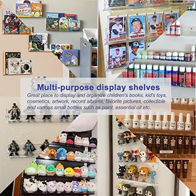 FEMELI 24 Inch Nail Polish Wall Rack: 6 Shelves Clear Acrylic Nail Polish Holder Organizer for 130-180 Bottles (24 Inch, Clear) - Image 6