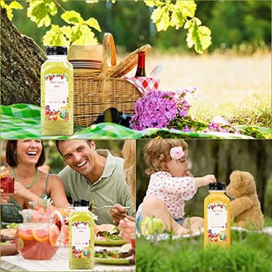 SUPERLELE 20pcs 12oz Plastic Juice Bottles with Caps, Reusable Juicing Bottles, Clear Drink Containers with Lids for Juicing, Smoothie and Other Beverages - Image 7