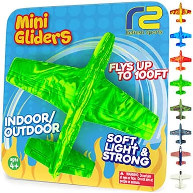 Foam Airplanes - Stocking Stuffers for Kids All Ages 4 5 6 7 8 9 + Year Old - Best Toy Gift - Boy Toys Stocking Stuffer Gifts - Air Plane Gift Idea - Easter Basket Gifts for Boys & Girls Party Favors - Image 1