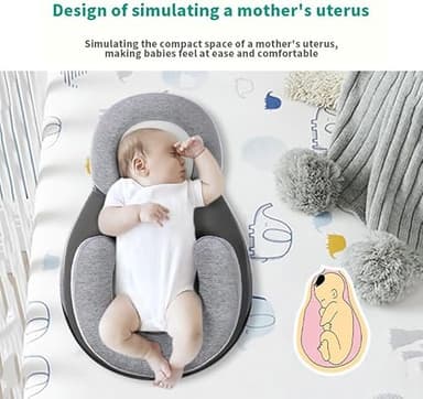 Bassinet Baby Snuggle Bed Adjustable Baby Wedge Lounger Perfect for Reducing Spit-Up Baby Anti Overflow and Choking Milk - Image 3