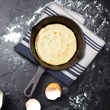 Urban Villa Kitchen Towels 100% Cotton Pack of 6, Highly Absorbent Quick Drying Super Soft Premium Dish Towels for Kitchen with Hanging Loop Hand & Tea Towels - 20x30 Inch, (Blue & White, Striped) - Image 3