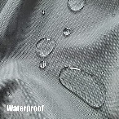 BONZER Waterproof Indoor/Outdoor Curtains for Patio Thick Privacy Extra Wide Grommet Curtains for Bedroom, Living Room, Porch, Pergola, Cabana, 1 Panel, 150W x 84L inch, Grey - Image 3