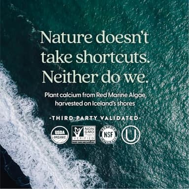 New Chapter Calcium Supplement - Bone Strength Organic Calcium with Magnesium, Vitamin D3+K2, 70+ Trace Minerals for Bone Health, Gluten Free, Easy to Swallow Slim Tablets - 120 Count - Image 5