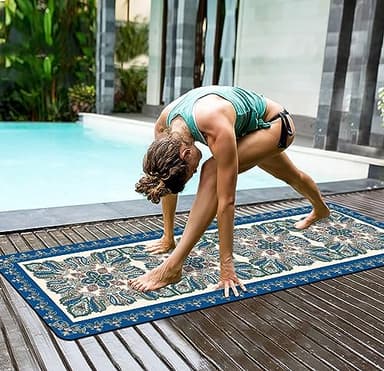 nuveti Yoga Mat Print Extra Thick TPE Non Slip Fitness Exercise Mat with Carrying Bag,72"x24" Extra Thick 6MM Exercise & Workout Mat for Yoga, Pilates Fitness and Floor Exercises - Image 5