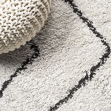 JONATHAN Y Diamond Shag Beige/Dark Gray Indoor Area Rug 8X10 ft, Inca Moroccan for Living Room, Bedroom, Kitchen, Office, Easy-Cleaning, High Traffic, Pet-Friendly, Non-Shedding SHG101A-8 - Image 5