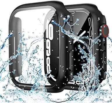 Goton Waterproof Case Compatible for Apple Watch Screen Protector Series 6/5/4, SE 3/2/1 40mm, Hard Bumper with Tempered Glass for iWatch Cover 40 mm - Image 3