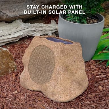 Victrola Rock Speaker Connect, Stone, Wireless Outdoor with Bluetooth 5.3, 22-Hour Battery Life, with Solar Charging, Link Up to 20 Rock Speakers, IP65 Water & Dust Resistant - Image 5