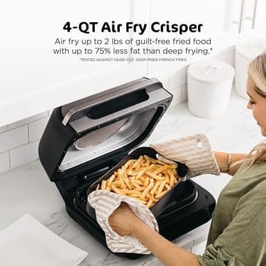 Ninja | Indoor Grill and Air Fryer| Foodi Smart XL | 6-in-1 Grill, Air Fry, Roast, Bake, Broil, Dehydrate & Crisp |Smart Thermometer & Splatter Shield | Dishwasher Safe Parts | Black/Silver | FG551 - Image 6
