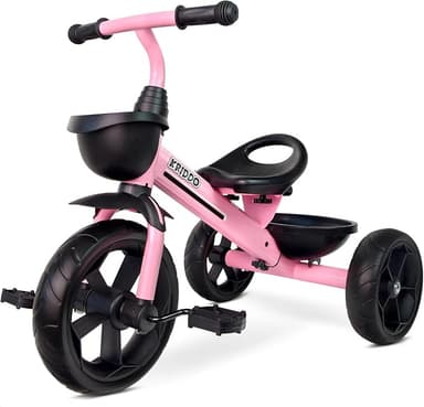 KRIDDO Kids Tricycles Age 24 Month to 4 Years, Toddler Kids Trike for 2.5 to 5 Year Old, Gift Toddler Tricycles for 2-4 Year Olds, Trikes for Toddlers, Sporty Styling, Pink - Image 1