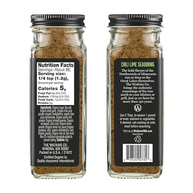 Watkins 1868 Organic Grilling Chili Lime Seasoning, 3.7 oz (Pack of 1) - Image 2