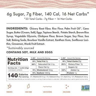 Rip Van Gluten-Free Snickerdoodle Stroopwafel, Healthy Gluten-Free Snacks, Non-GMO Snacks, Low Sugar (6g), Low Calorie Snack, 12 Count - Image 2