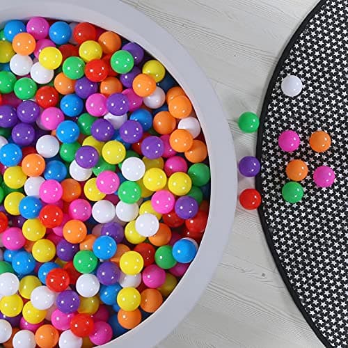 GOGOSO Ball Pit Balls for Toddles Kids Plastic Ballpits Accessories Crush Proof Durable Fun Shape Play Baby Bath Toys,2.15inch 100count Mix Color - Image 1