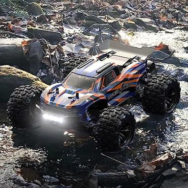 HYPER GO H16DR 1:16 Scale Ready to Run Fast Remote Control Car, High Speed Jump RC Monster Truck, Off Road RC Cars, 4WD All Terrain RTR RC Truck with 2 LiPo Batteries for Boys and Adults - Image 6