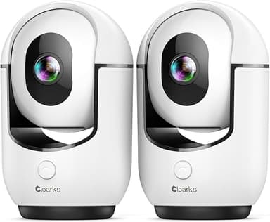 2K Pan/Tilt Security Camera, WiFi Indoor Camera for Home Security with AI Motion Detection, Baby/Pet Camera with Phone App, Color Night Vision, 2-Way Audio, 24/7, Siren, TF/Cloud Storage - 2 Pack - Image 1