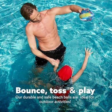 Sloosh 2Pcs Swimming Pool Waterproof Football, 8.5" Sport Pool Football, Water Outdoor Sports Pool Toy for Backyard, Pool Play, Beach Game - Image 5