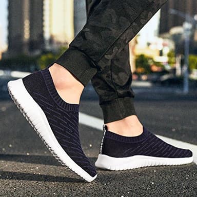 TIOSEBON Women's Walking Shoes Lightweight Mesh Slip-on- Breathable Sneakers All Black 7.5 US Wdie - Image 5