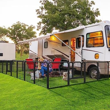 Yaheetech Dog Playpen Outdoor, 24 inch 6 Panels Dog Pen Indoor Heavy Duty Puppy Exercise Pen Metal Pet Fence for RV Camping/Yard/Garden - Image 2