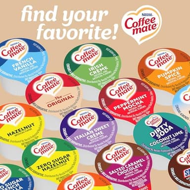Nestle Coffee mate Coffee Creamer, Original, Liquid Creamer Singles, Non Dairy, No Refrigeration, 0.375 fl oz Tubs (Pack of 180) - Image 6