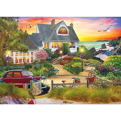 RoseArt - My Happy Place - Seaside Hill - 1000 Piece Jigsaw Puzzle for Adults - Image 1