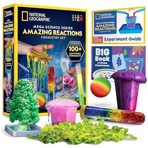 National Geographic Amazing Chemistry Set - Chemistry Kit with 45 Science Experiments Including Crystal Growing and Reactions, Science Kit for Kids, STEM Gift for Boys and Girls (Amazon Exclusive) - Image 1