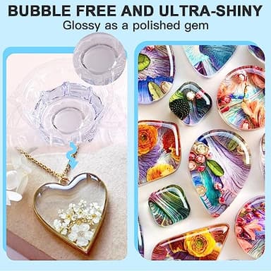 UV Resin, 2 PCS Upgrade Ultraviolet Epoxy Resin Crystal Clear Hard Glue Solar Cure Sunlight Activated Resin for Handmade Jewelry, DIY Craft Decoration, Casting and Coating(200g) - Image 3
