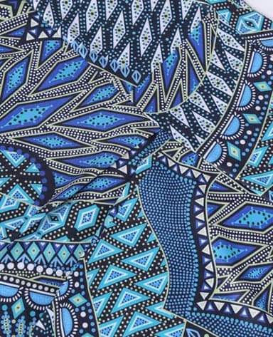 BAISHENGGT Womens Tops Trendy V Neck 3/4 Length Sleeve Tunics Work Blouses Going Out Shirts Large Vintage Blue - Image 5