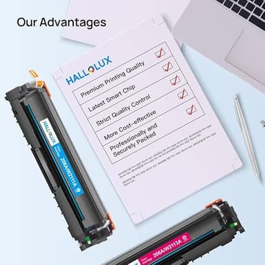 HALLOLUX 206A 206X Toner Cartridges (with Chip) for HP 206A Toner Cartridges 4 Pack Compatible with Laserjet Pro MFP M283fdw M283cdw M255dw M282nw Printer Toner (BCMY, 4P) - Image 6
