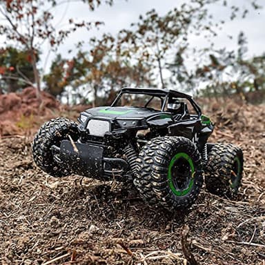BEZGAR TB142 Remote Control Car - 1:14 Scale RC Cars, 20 Km/h 2WD All-Terrains Electric Off-Road Vehicle Truck Crawler Toy with Two Rechargeable Batteries for Boys Kids and Adults - Image 3